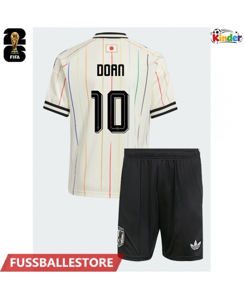 Günstige Japan Ritsu Doan #10 Auswärts Trikotsatzt Kinder WM 2026 Kurzarm (+ Kurze Hosen)